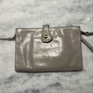 HOBO Gray Leather Crossbody Bag